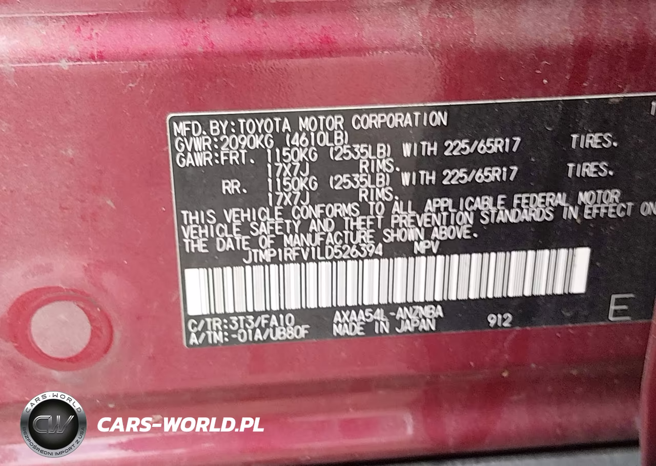 2020 Toyota Rav4 Xle VIN:JTMP1RFV1LD526394 - 9