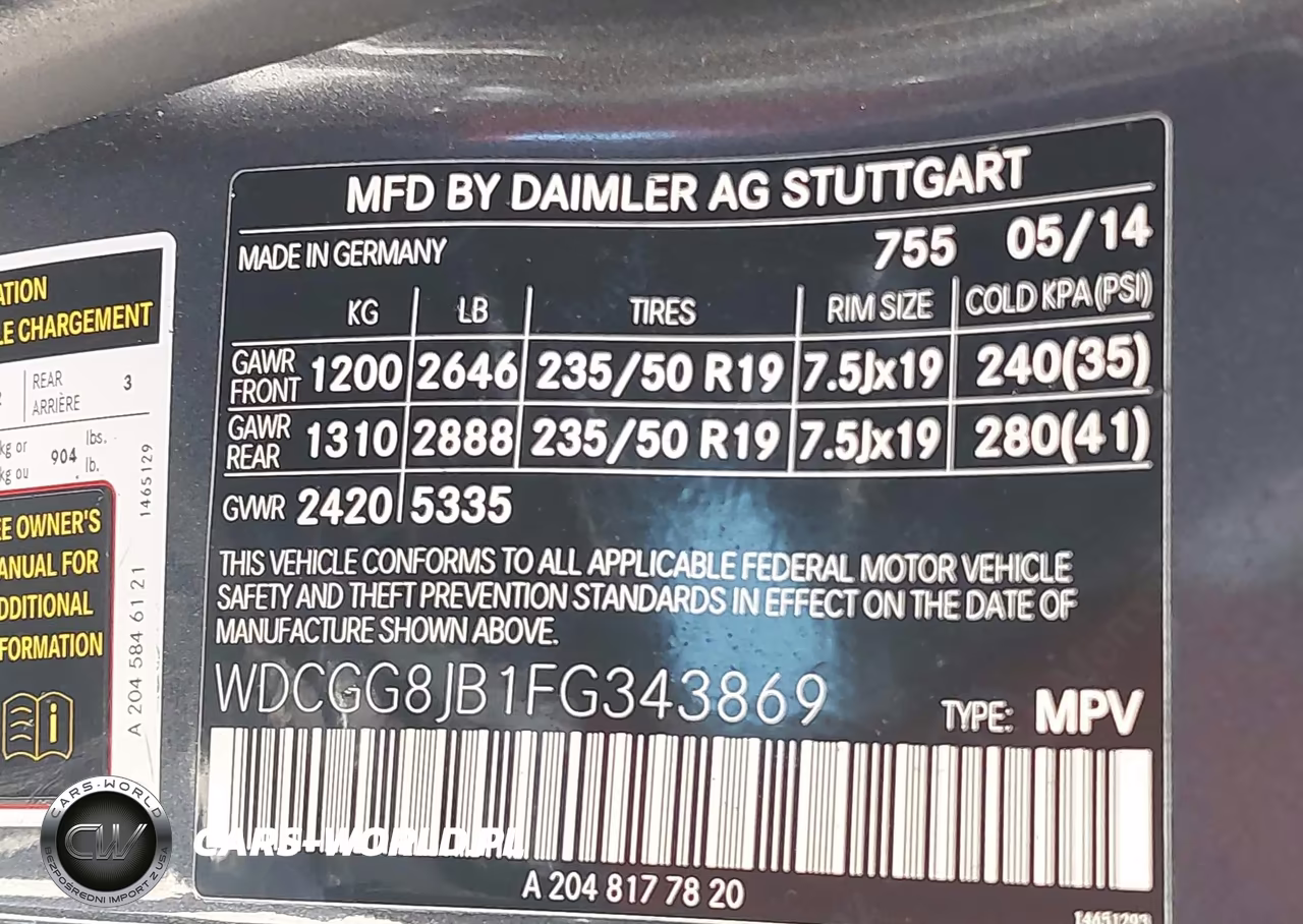 2015 Mercedes-Benz Glk 350 4Matic VIN:WDCGG8JB1FG343869 - 9