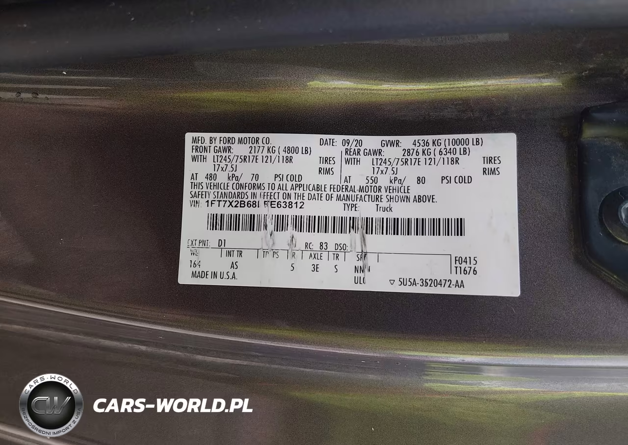 2020 Ford F-250 VIN:1FT7X2B68LEE63812 - 9