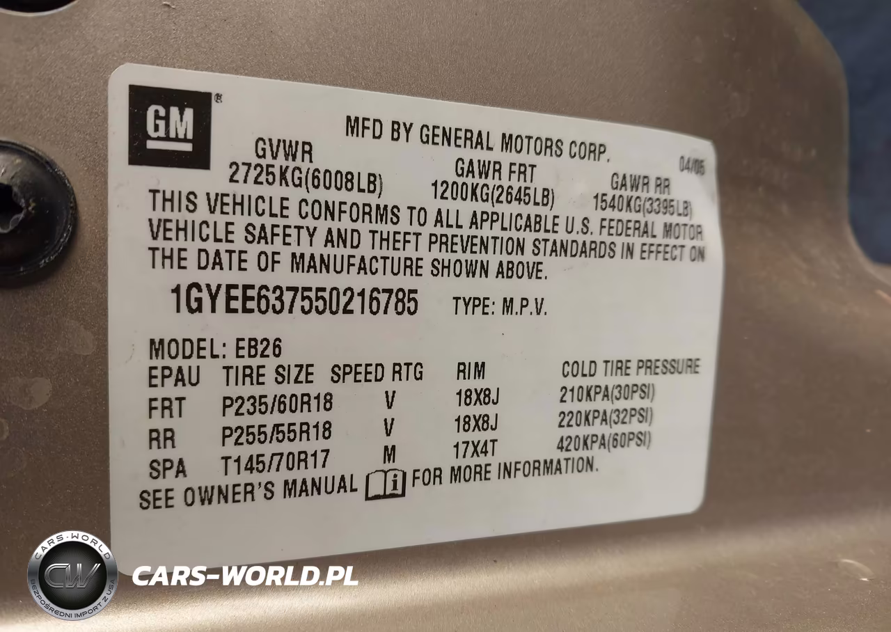 2005 Cadillac Srx V6 VIN:1GYEE637550216785 - 9