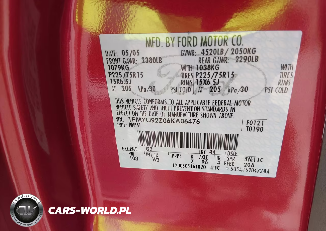 2006 Ford Escape Xls-Xls Manual VIN:1FMYU92Z06KA06476 - 9