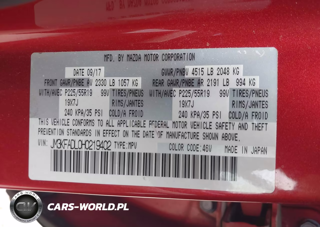 2017 Mazda Cx-5 Grand Touring VIN:JM3KFADL0H0219402 - 9
