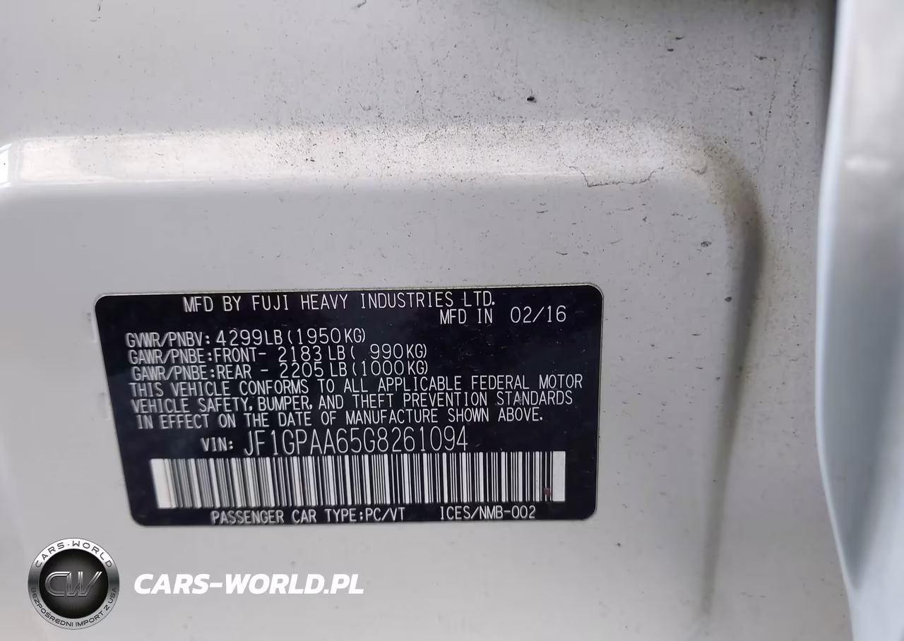 2016 Subaru Impreza 2.0I VIN:JF1GPAA65G8261094 - 9