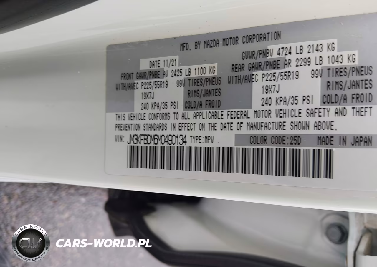 2021 Mazda Cx-5 Grand Touring VIN:JM3KFBDM6M0490134 - 9