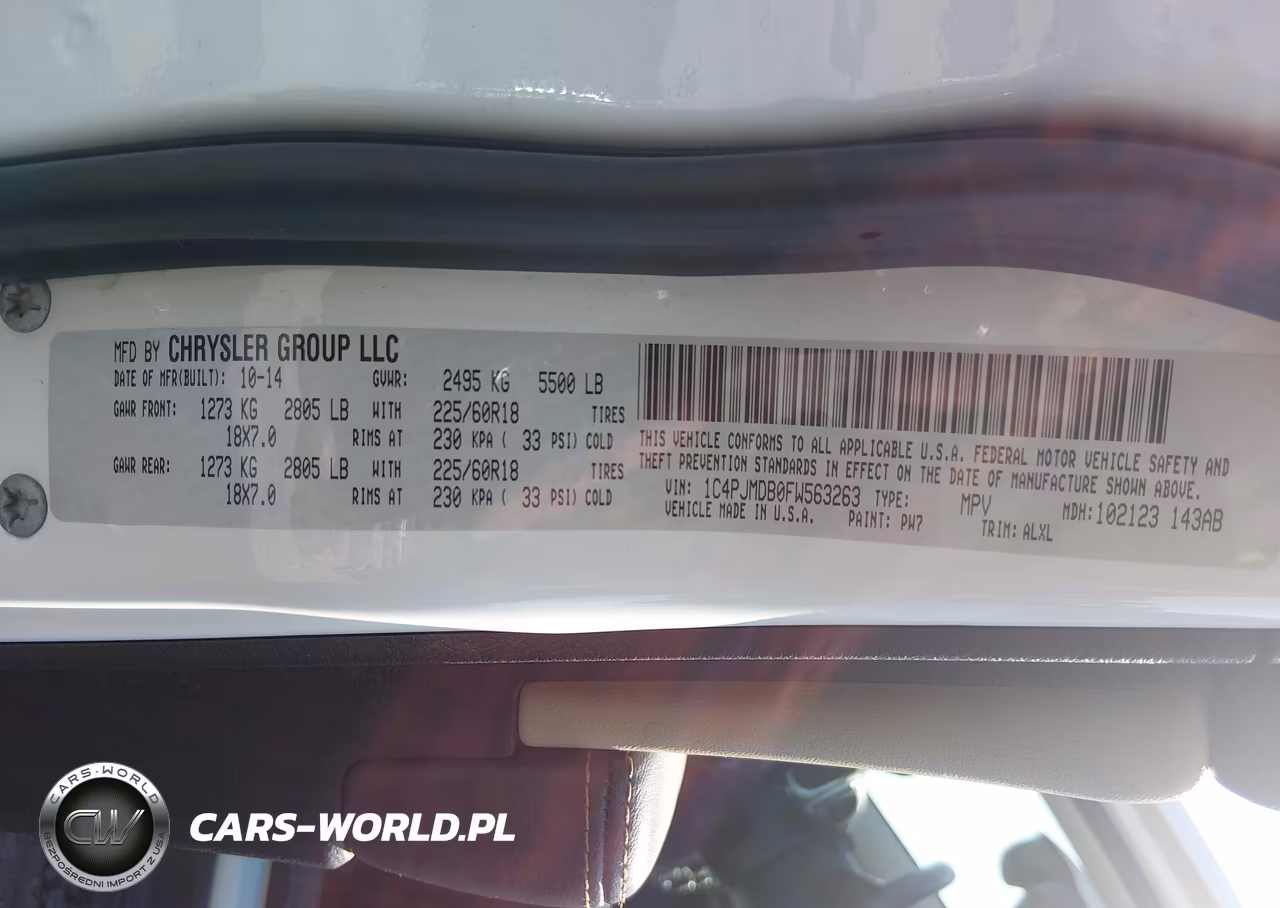 2015 Jeep Cherokee Limited VIN:1C4PJMDB0FW563263 - 9