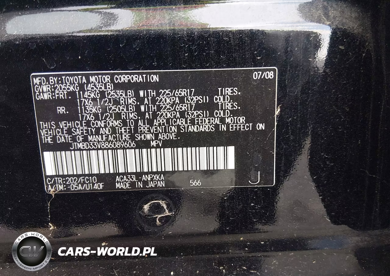 2008 Toyota Rav4 VIN:JTMBD33V886089606 - 9