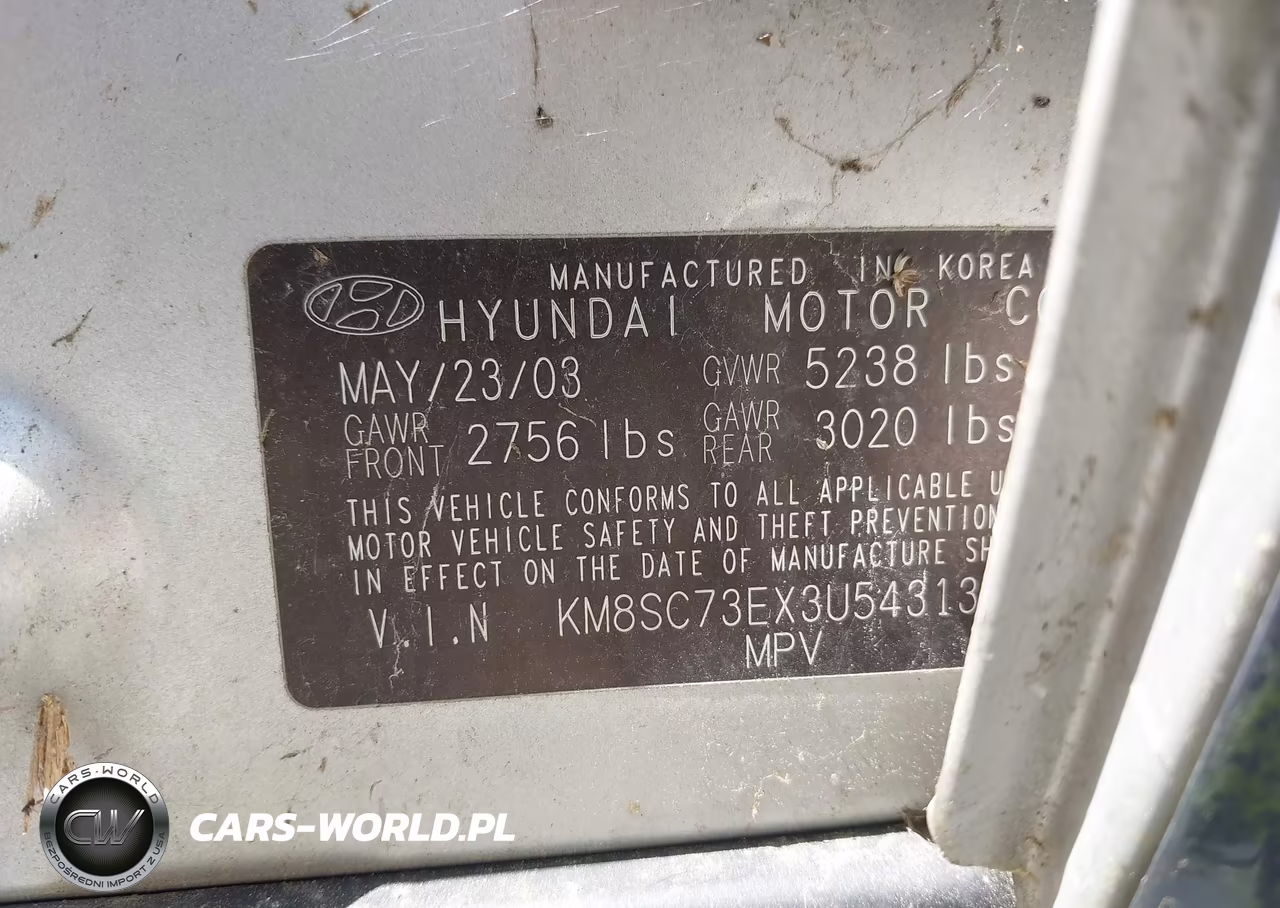 2003 Hyundai Santa Fe Gls-Lx VIN:KM8SC73EX3U543137 - 9
