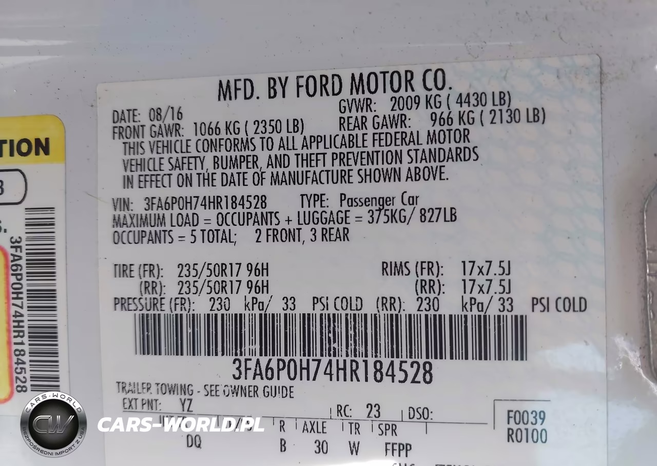 2017 Ford Fusion Se VIN:3FA6P0H74HR184528 - 9