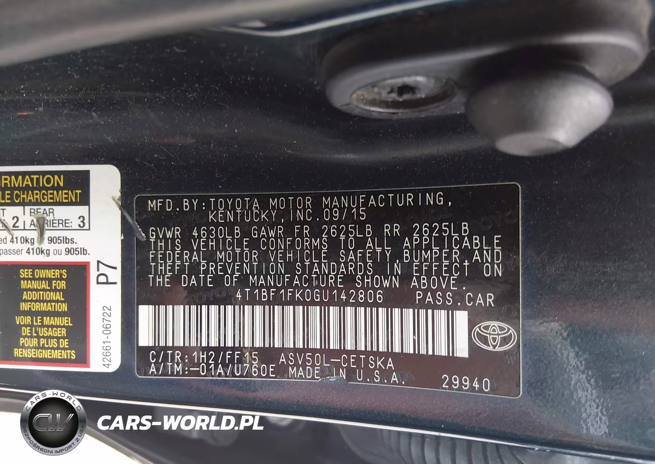 2016 Toyota Camry Se VIN:4T1BF1FK0GU142806 - 9