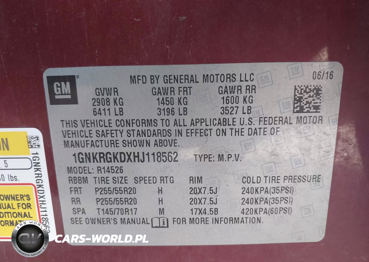 2017 Chevrolet Traverse Lt VIN:1GNKRGKDXHJ118562 - 9