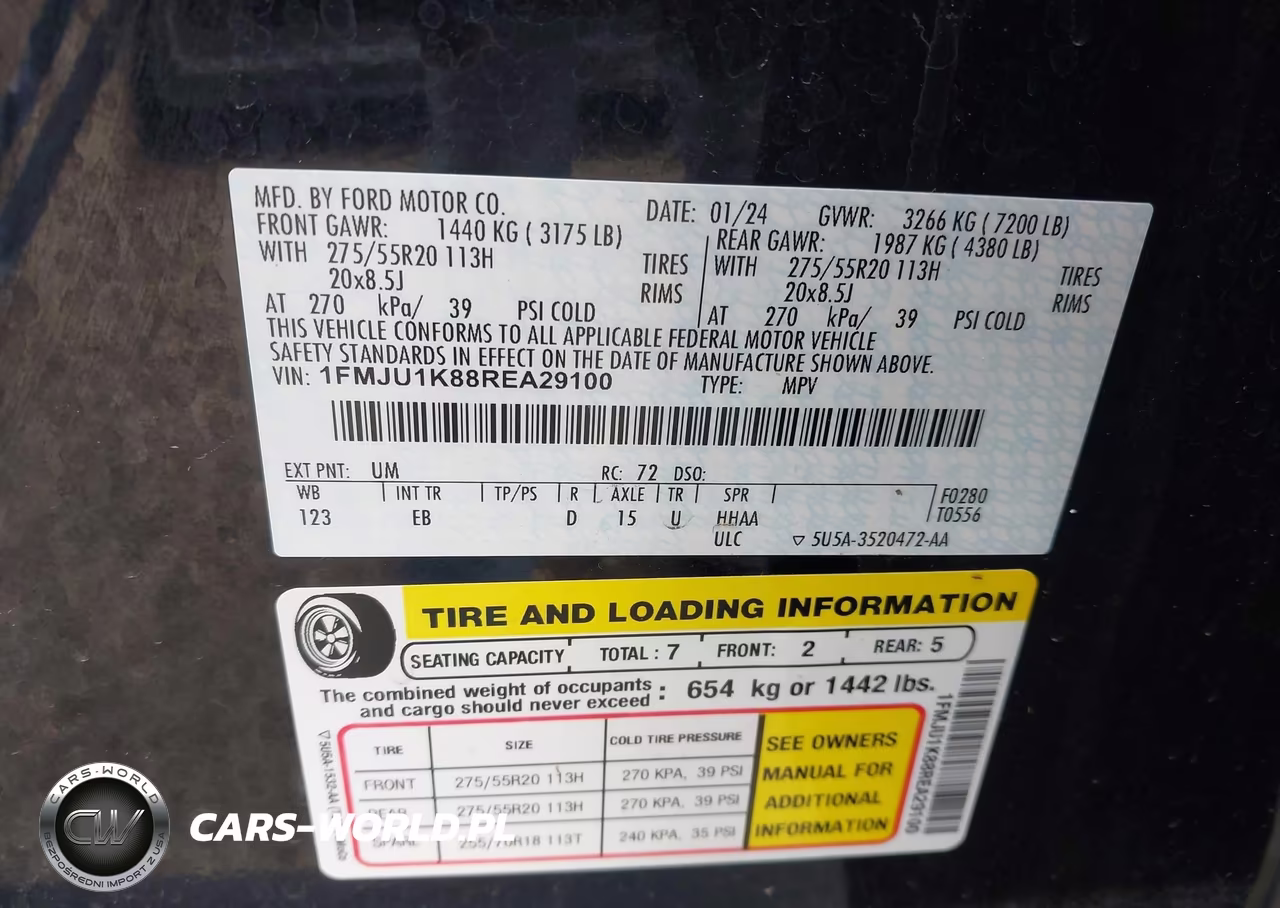 2024 Ford Expedition Limited VIN:1FMJU1K88REA29100 - 9