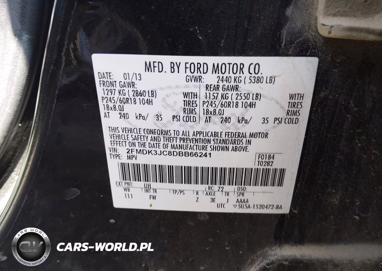 2013 Ford Edge Sel VIN:2FMDK3JC8DBB66241 - 9