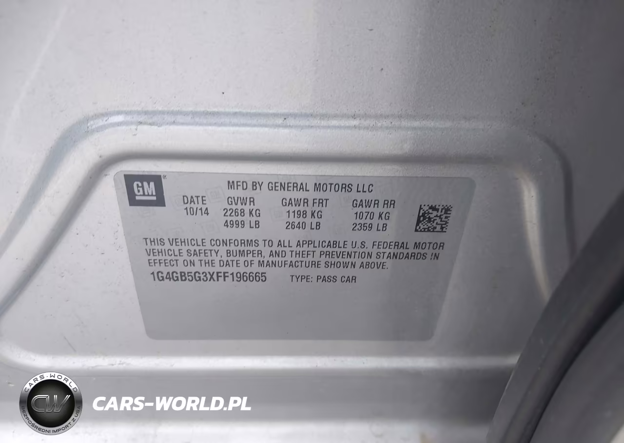 2015 Buick Lacrosse Leather VIN:1G4GB5G3XFF196665 - 9