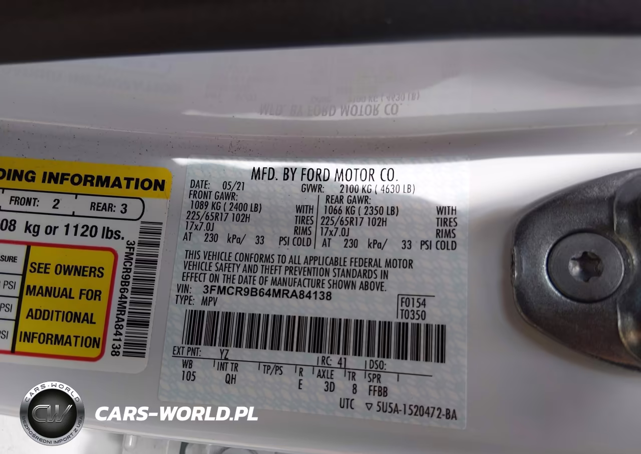 2021 Ford Bronco Sport Big Bend VIN:3FMCR9B64MRA84138 - 9