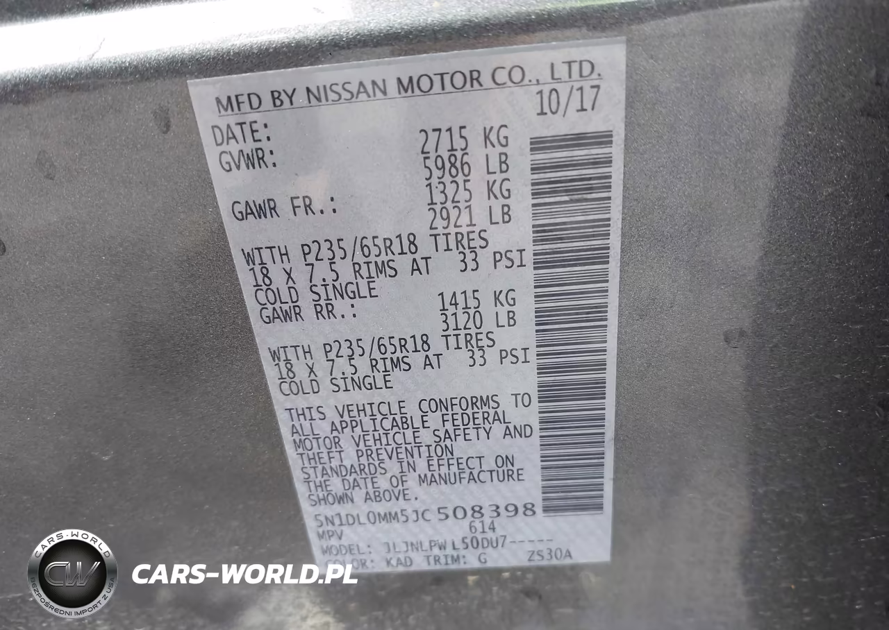 2018 Infiniti Qx60 VIN:5N1DL0MM5JC508398 - 9