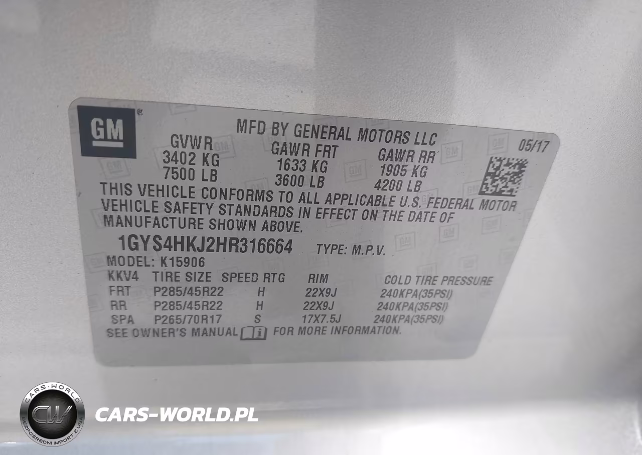 2017 Cadillac Escalade Esv Luxury VIN:1GYS4HKJ2HR316664 - 9