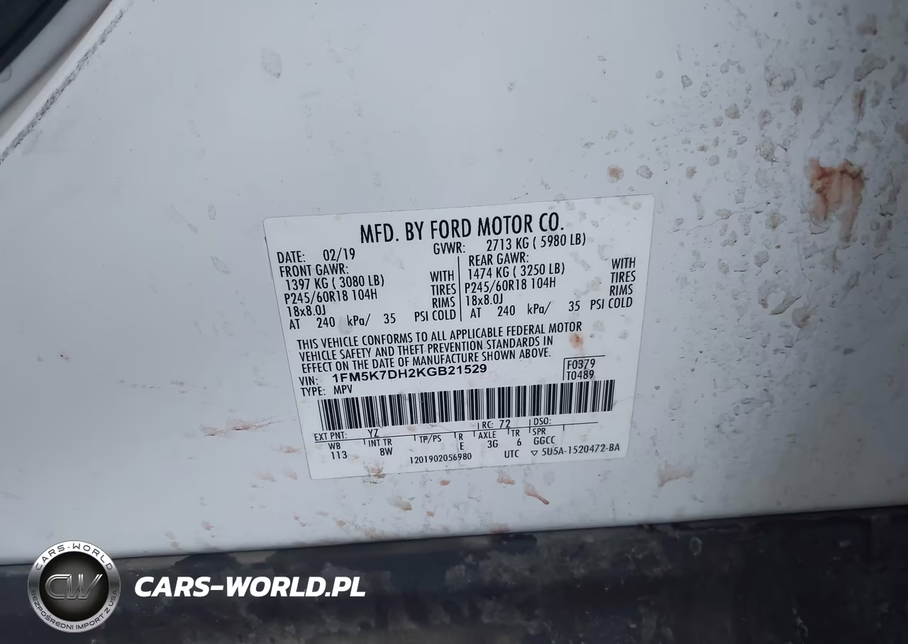 2019 Ford Explorer Xlt VIN:1FM5K7DH2KGB21529 - 9