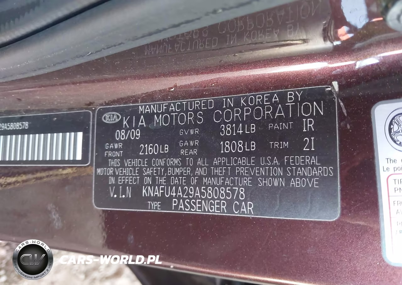 2010 Kia Forte Ex VIN:KNAFU4A29A5808578 - 9