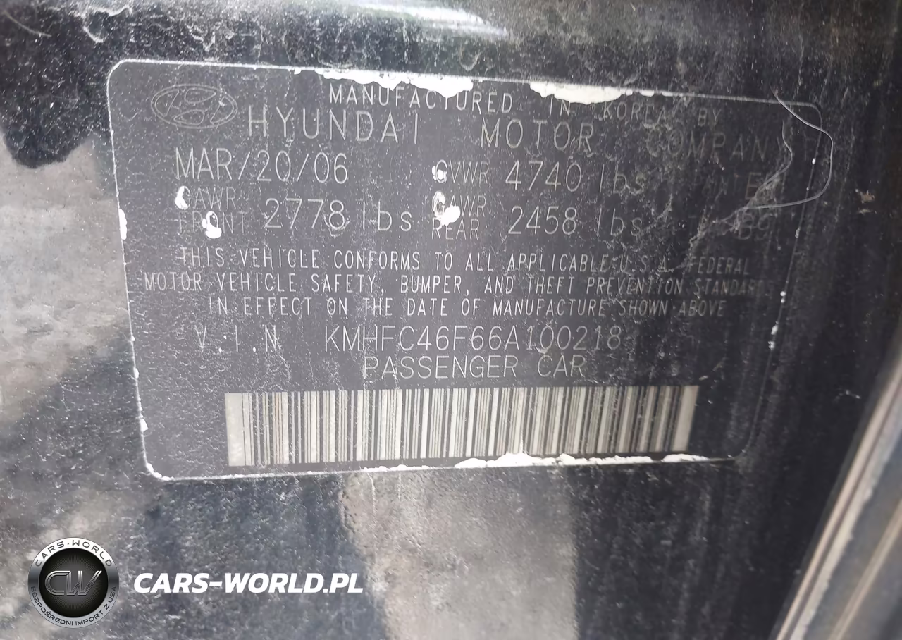 2006 Hyundai Azera Limited-Se VIN:KMHFC46F66A100218 - 9
