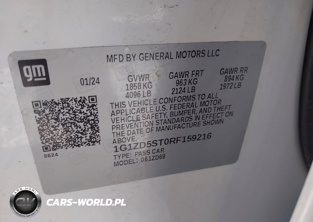 2024 Chevrolet Malibu Fwd 1Lt VIN:1G1ZD5ST0RF159216 - 9