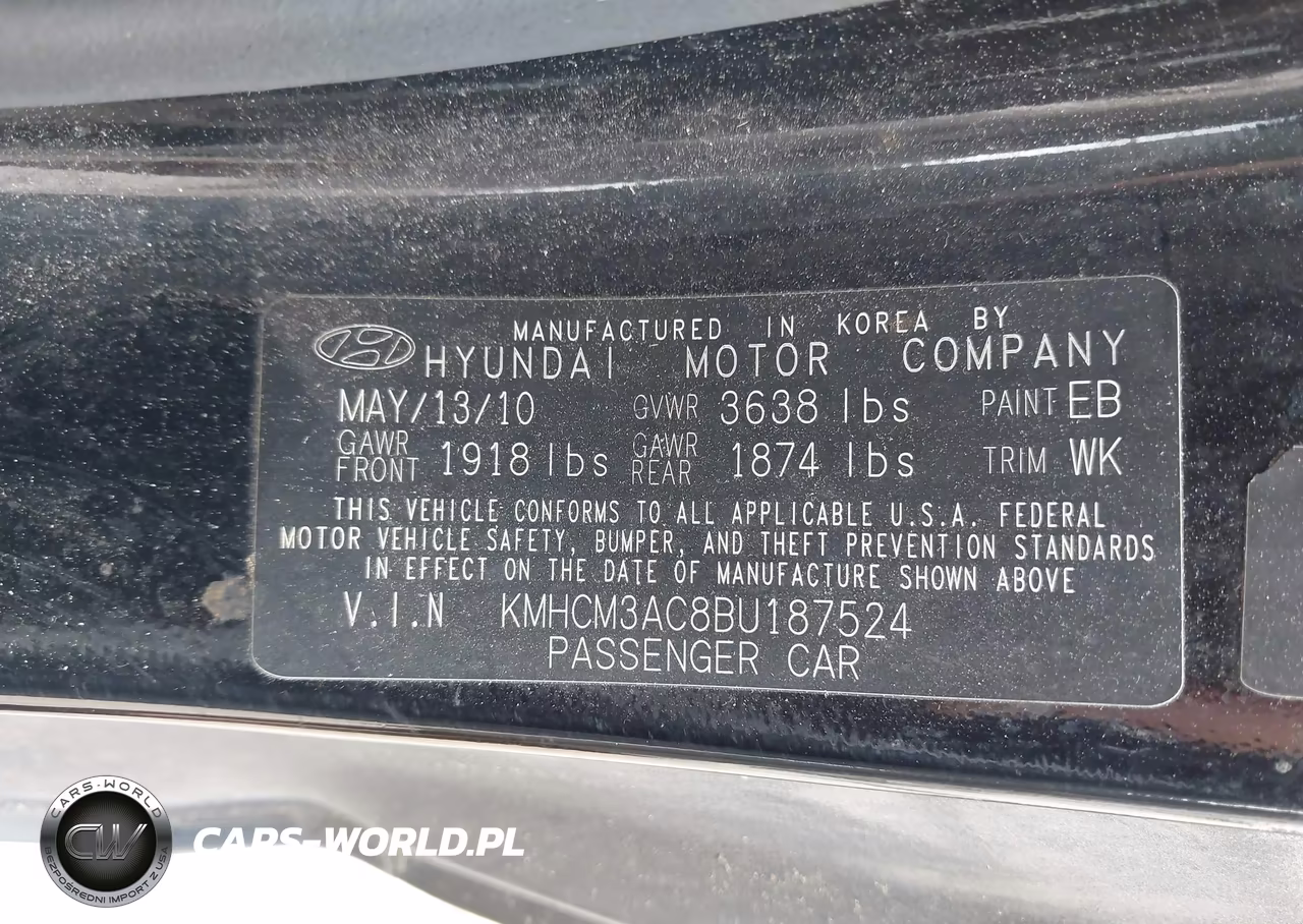 2011 Hyundai Accent Gs VIN:KMHCM3AC8BU187524 - 9