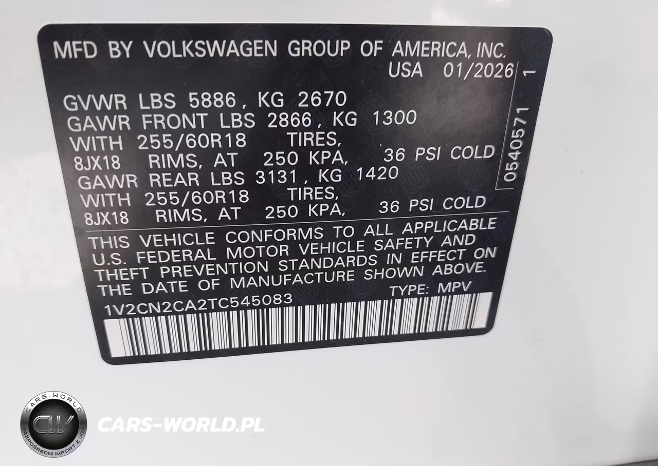 2026 Volkswagen Atlas Peak Edition VIN:1V2CN2CA2TC545083 - 9