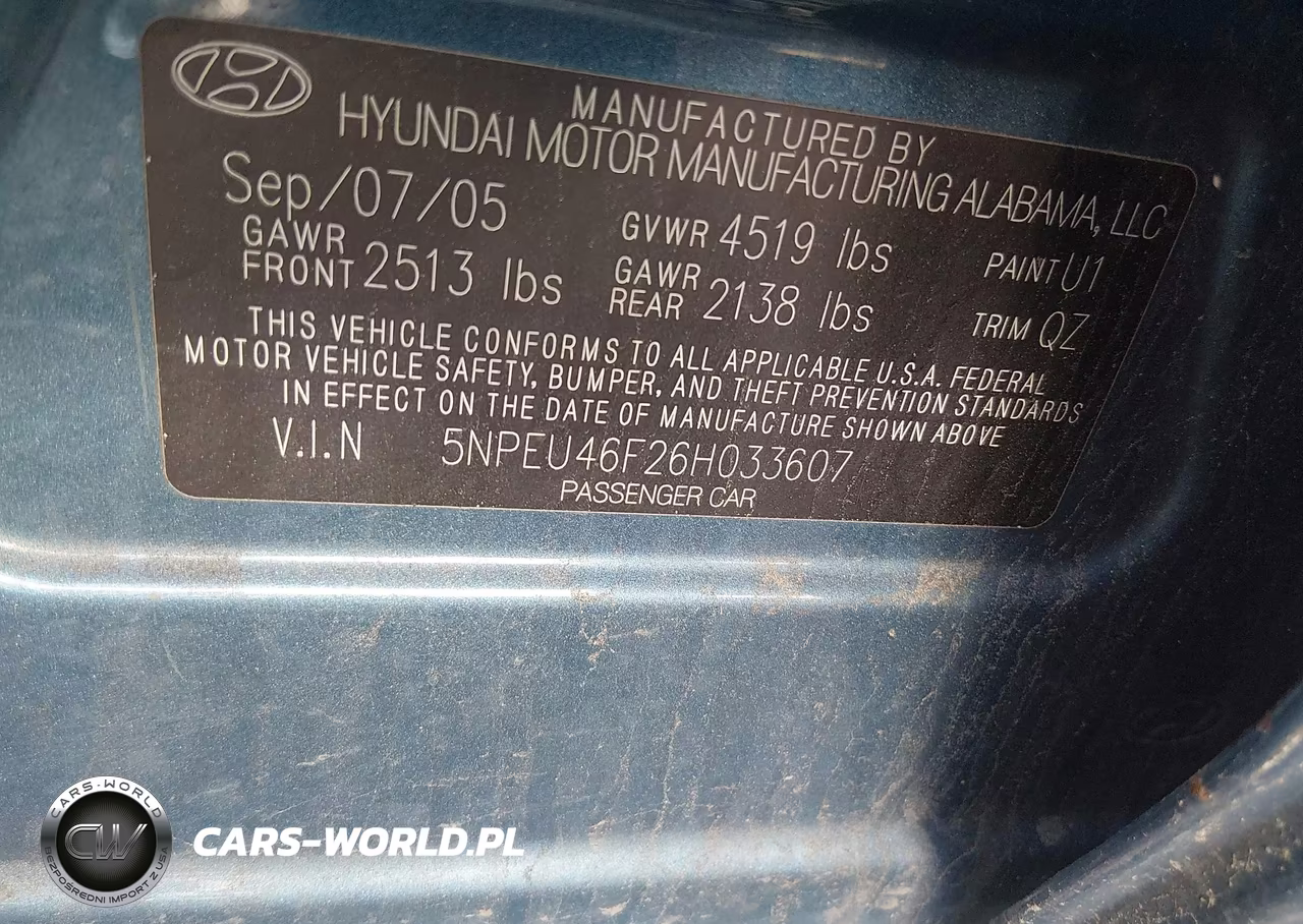 2006 Hyundai Sonata Gls V6-Lx V6 VIN:5NPEU46F26H033607 - 9
