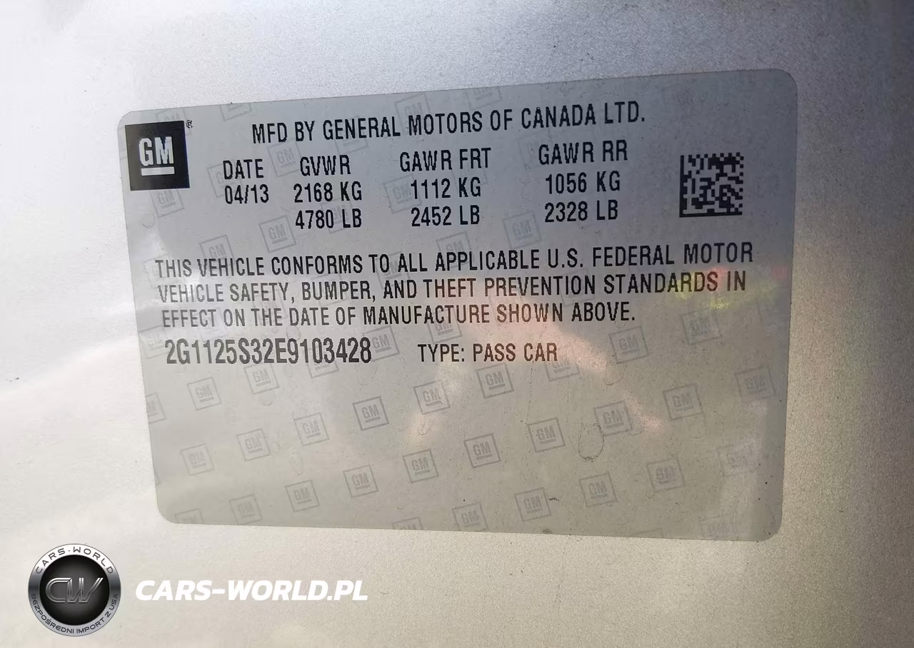 2014 Chevrolet Impala 2Lt VIN:2G1125S32E9103428 - 9