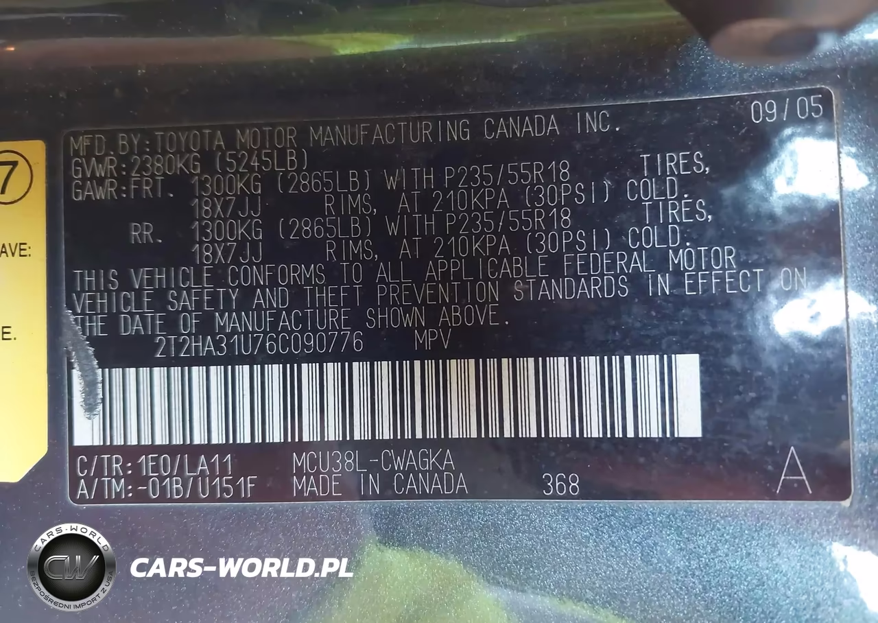 2006 Lexus Rx 330 VIN:2T2HA31U76C090776 - 9
