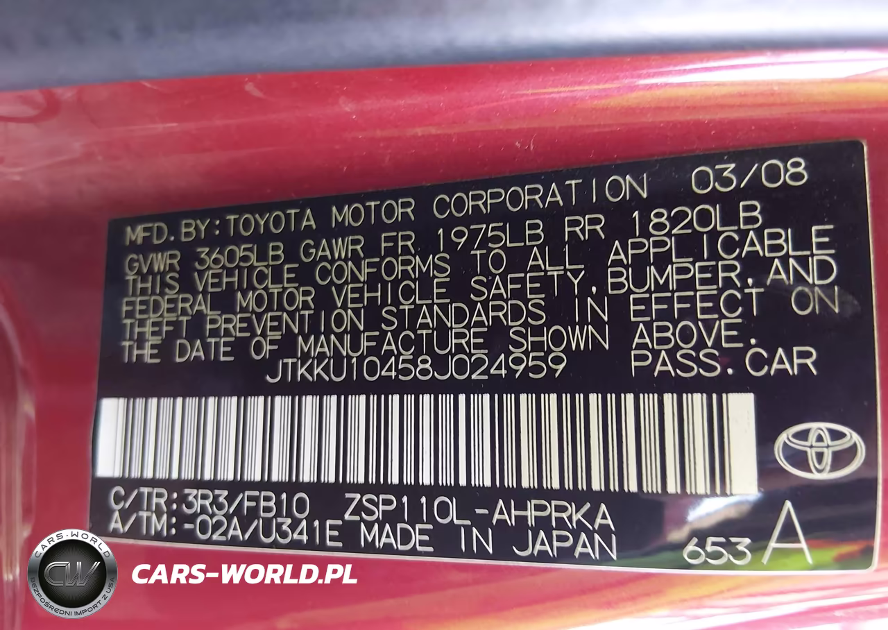 2008 Scion Xd VIN:JTKKU10458J024959 - 9