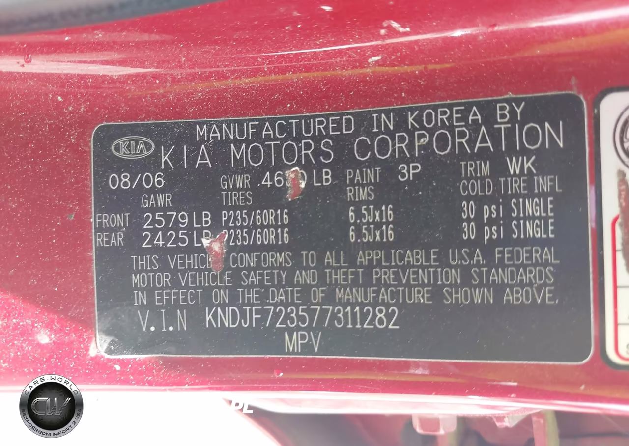 2007 Kia Sportage Lx V6 VIN:KNDJF723577311282 - 9