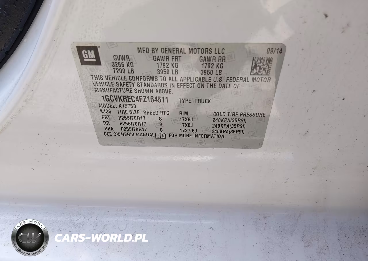 2015 Chevrolet Silverado 1500 1Lt VIN:1GCVKREC4FZ164511 - 9