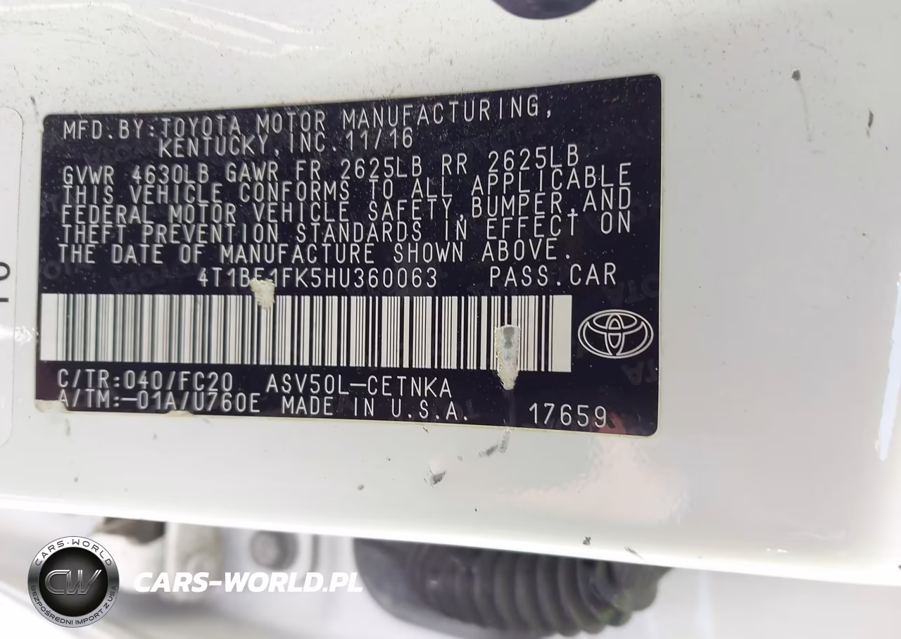 2017 Toyota Camry Le VIN:4T1BF1FK5HU360063 - 9