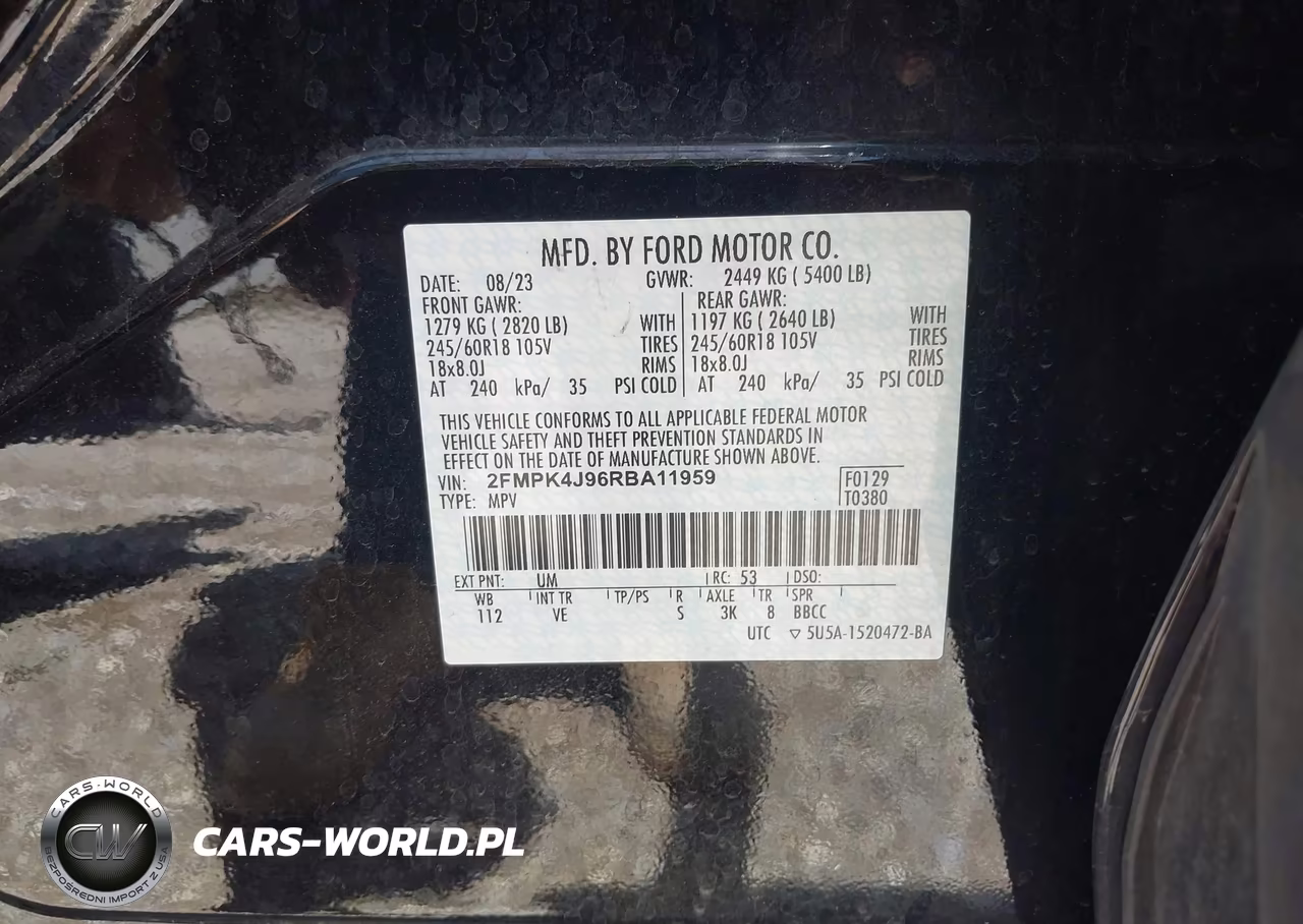 2024 Ford Edge Sel VIN:2FMPK4J96RBA11959 - 9