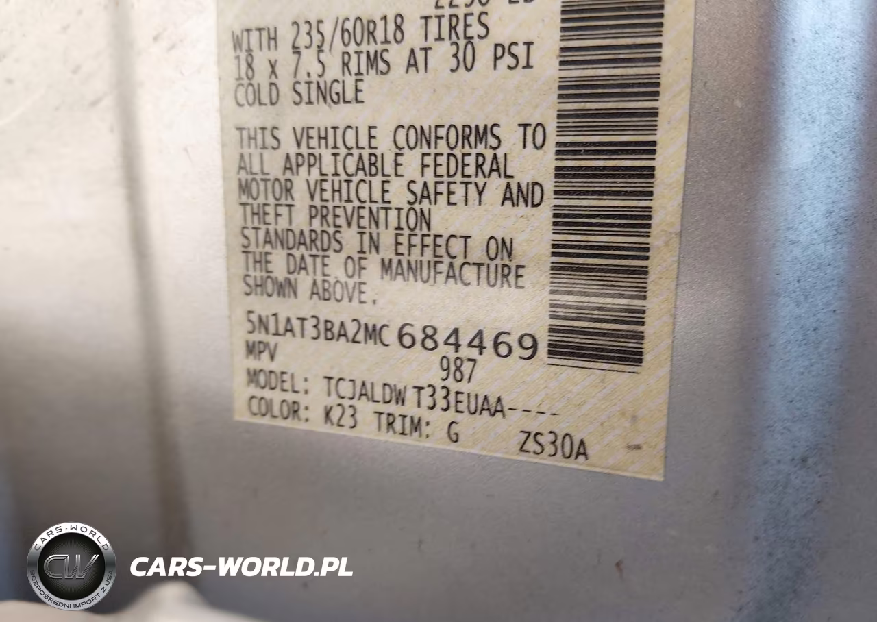 2021 Nissan Rogue Sv Fwd VIN:5N1AT3BA2MC684469 - 9