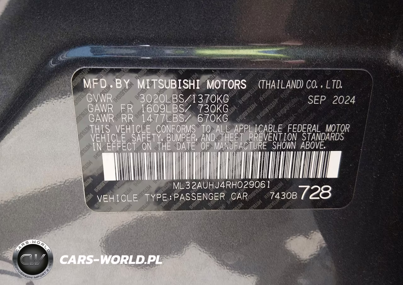 2024 Mitsubishi Mirage Es-Le VIN:ML32AUHJ4RH029061 - 9