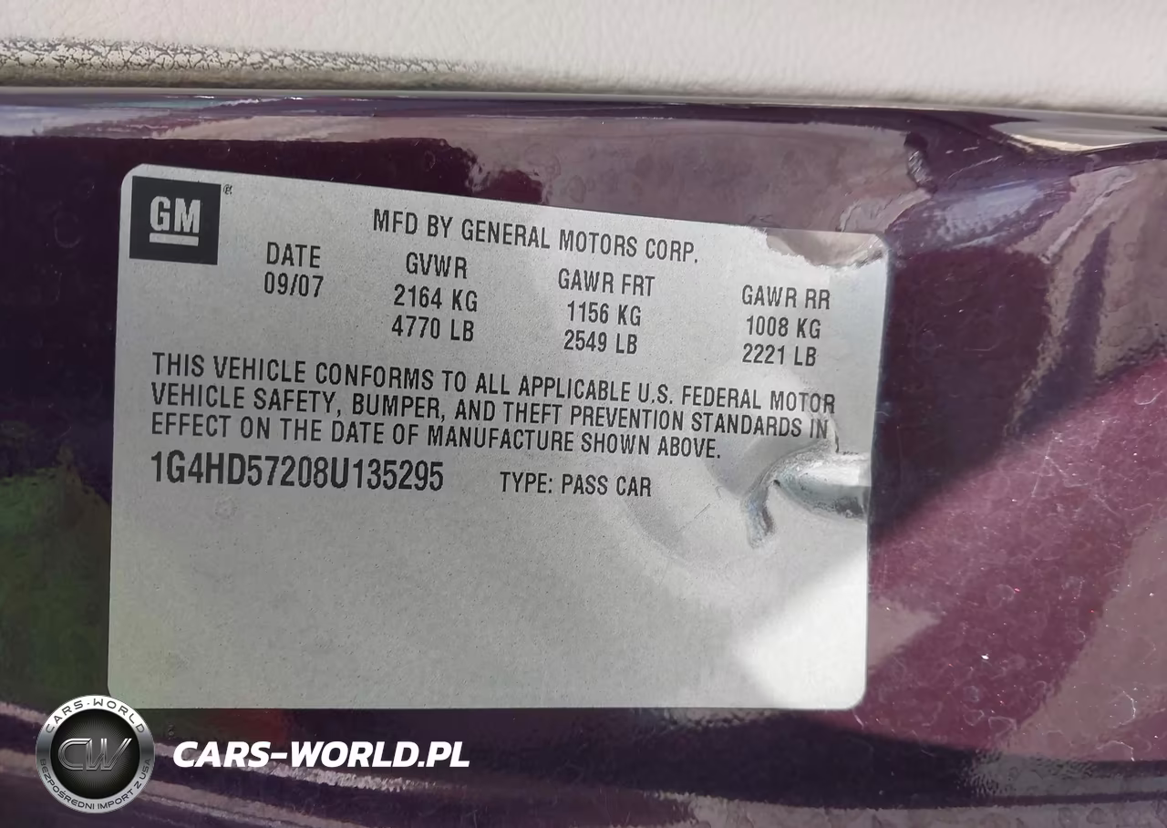 2008 Buick Lucerne Cxl VIN:1G4HD57208U135295 - 9