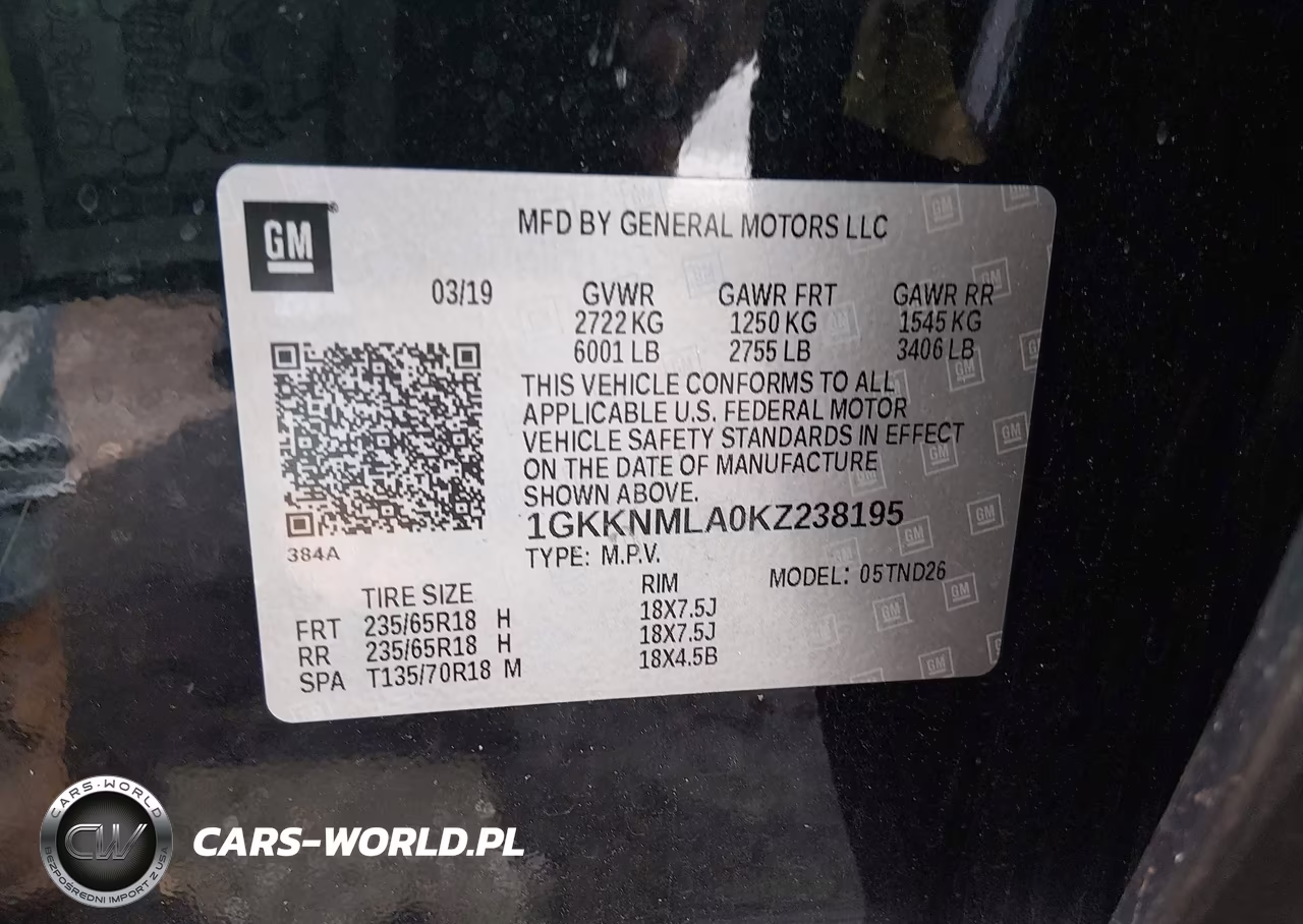 2019 GMC Acadia Slt-1 VIN:1GKKNMLA0KZ238195 - 9