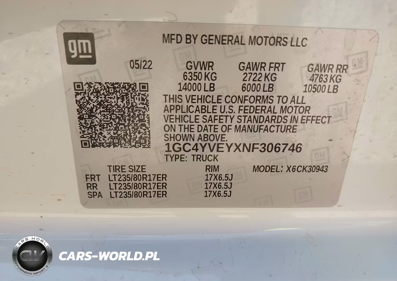 2022 Chevrolet Silverado 3500Hd VIN:1GC4YVEYXNF306746 - 8