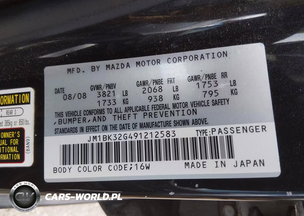 2009 Mazda Mazda3 I VIN:JM1BK32G491212583 - 9