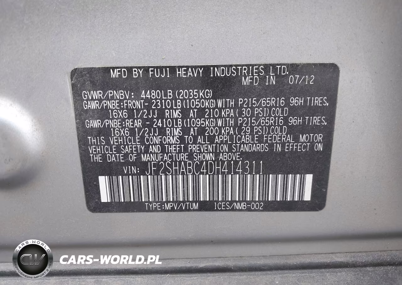 2013 Subaru Forester 2.5X VIN:JF2SHABC4DH414311 - 9