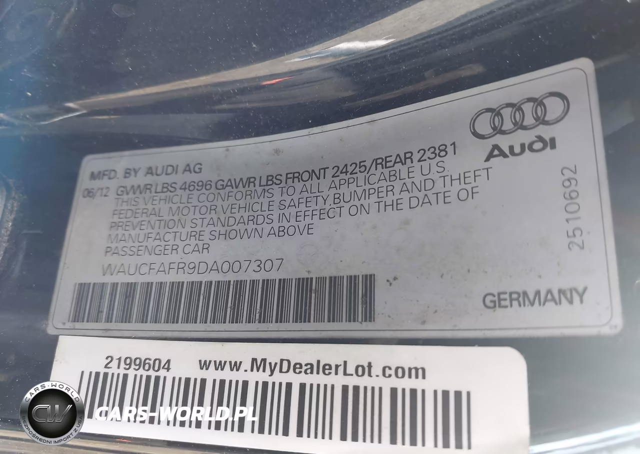 2013 Audi A5 2.0T Premium VIN:WAUCFAFR9DA007307 - 9