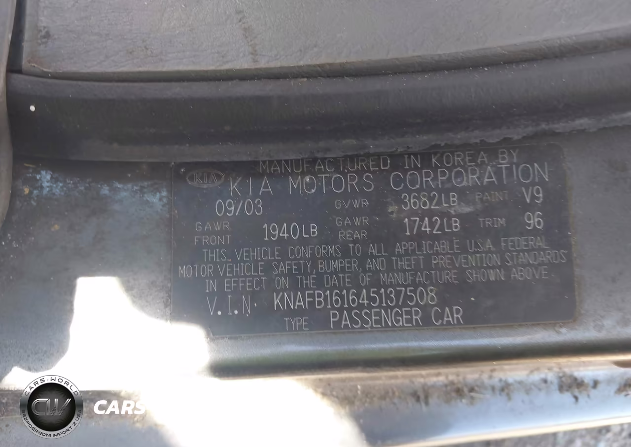 2004 Kia Spectra Gs-Gsx VIN:KNAFB161645137508 - 9