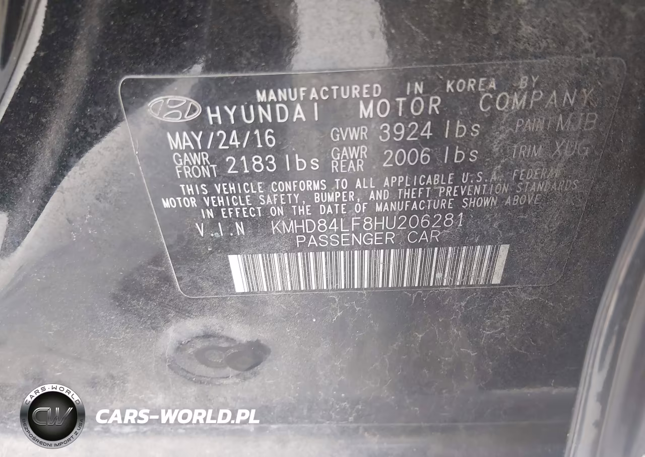 2017 Hyundai Elantra Se VIN:KMHD84LF8HU206281 - 9