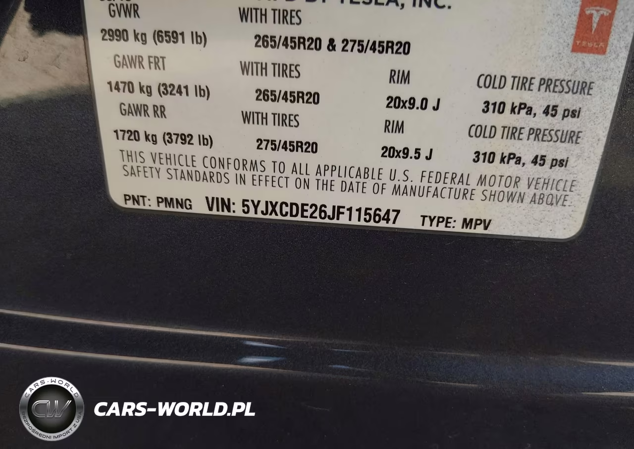 2018 Tesla Model X 100D-75D-P100D VIN:5YJXCDE26JF115647 - 9
