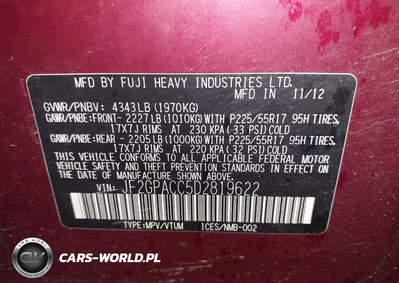 2013 Subaru Xv Crosstrek 2.0I Premium VIN:JF2GPACC5D2819622 - 9