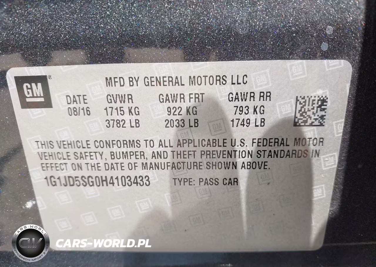 2017 Chevrolet Sonic Lt Auto VIN:1G1JD5SG0H4103433 - 9