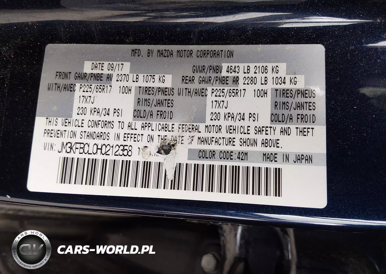 2017 Mazda Cx-5 Touring VIN:JM3KFBCL0H0212358 - 9