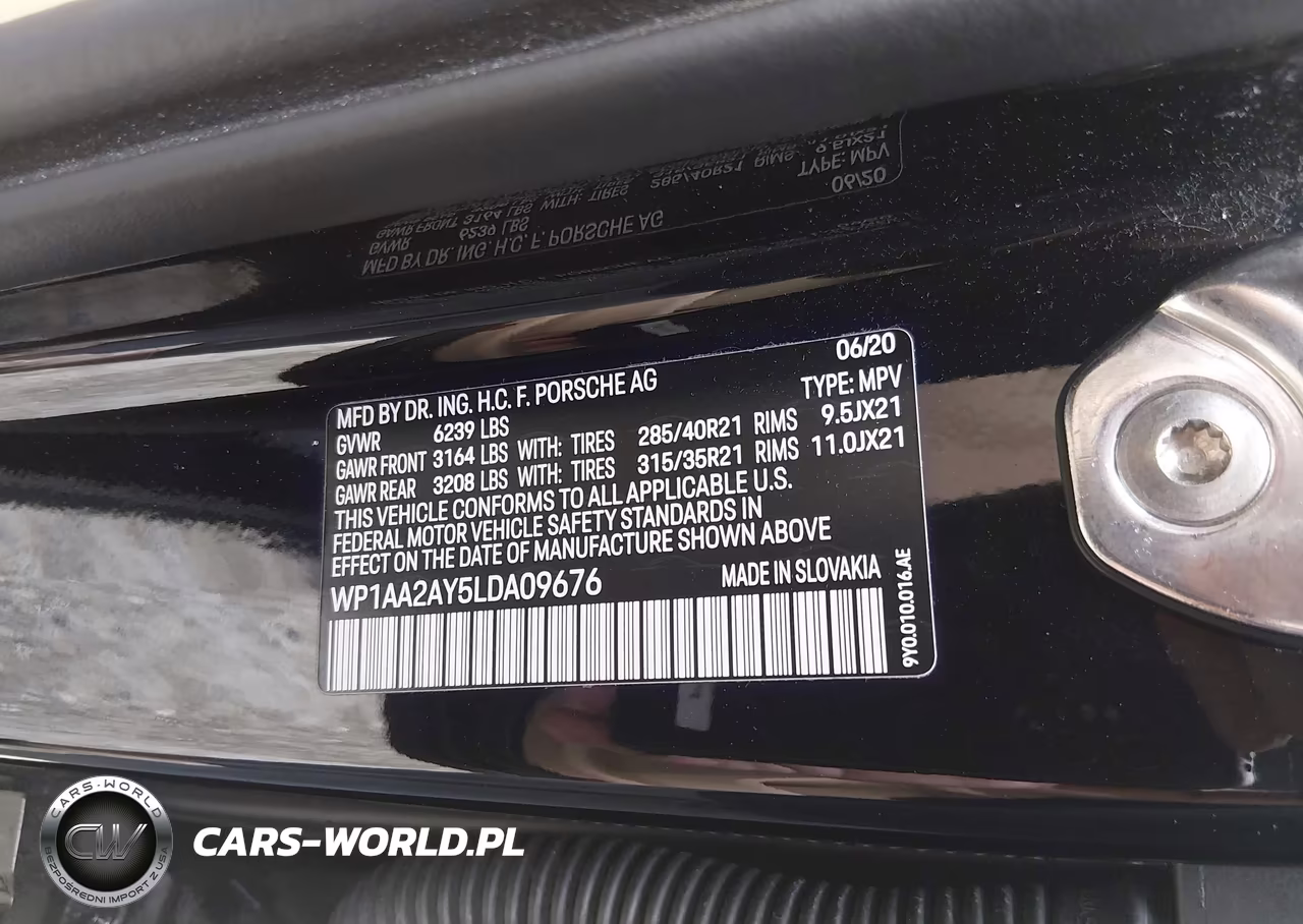 2020 Porsche Cayenne VIN:WP1AA2AY5LDA09676 - 9