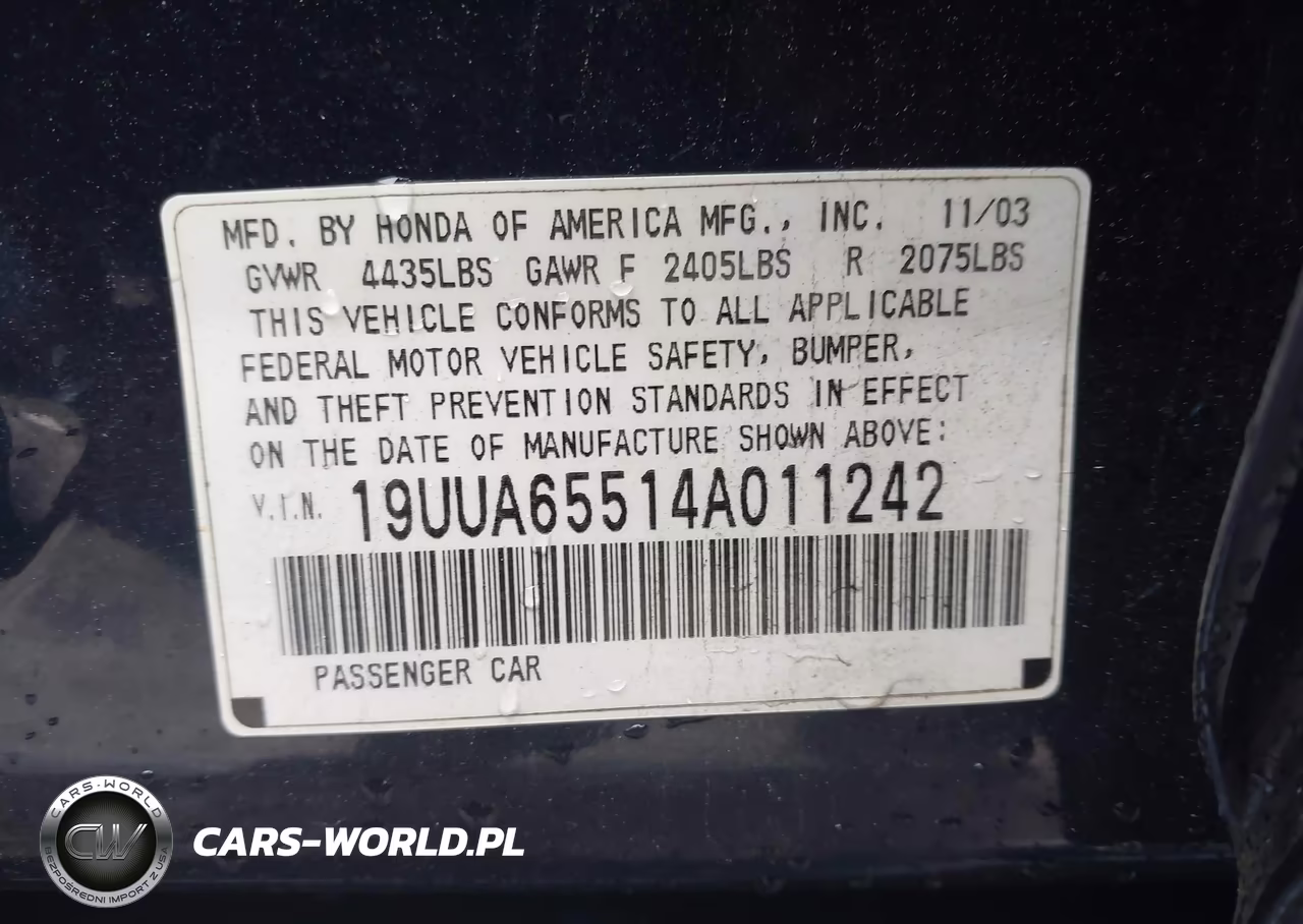 2004 Acura Tl VIN:19UUA65514A011242 - 9